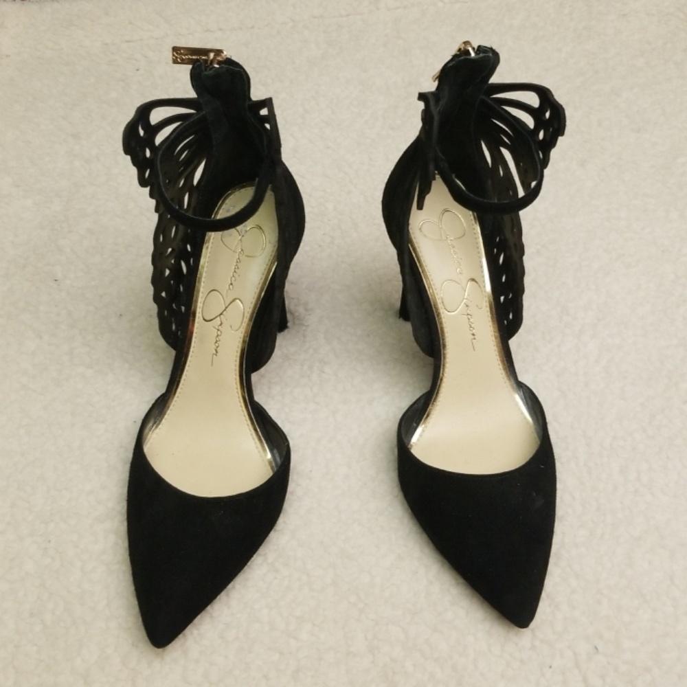 Jessica Simpson butterfly winged heels